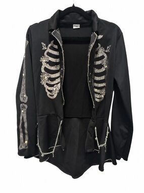 Spirit Halloween Bonafide Babe Skeleton Jacket Size Small 4-6